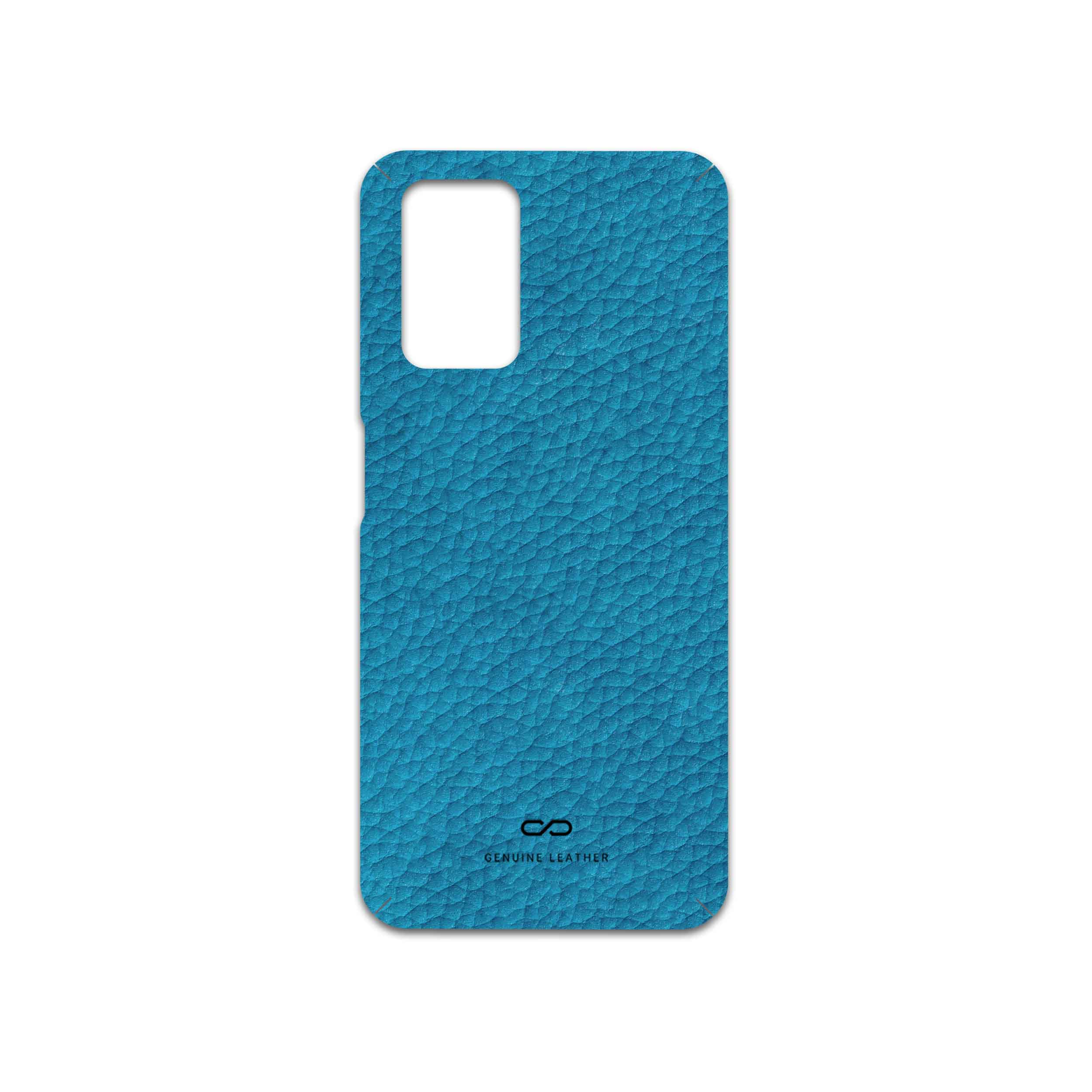 برچسب پوششی ماهوت مدل Blue-Leather مناسب برای گوشی موبایل شیائومی Redmi 10 Prime