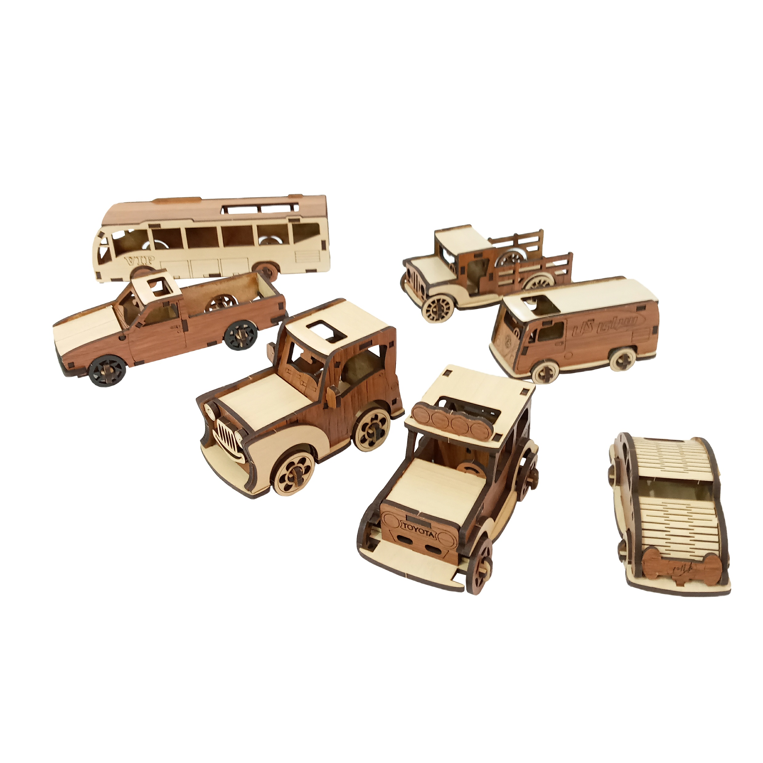 ماکت دکوری طرح ماشین ها کد MA-15 مجموعه 7 عددی