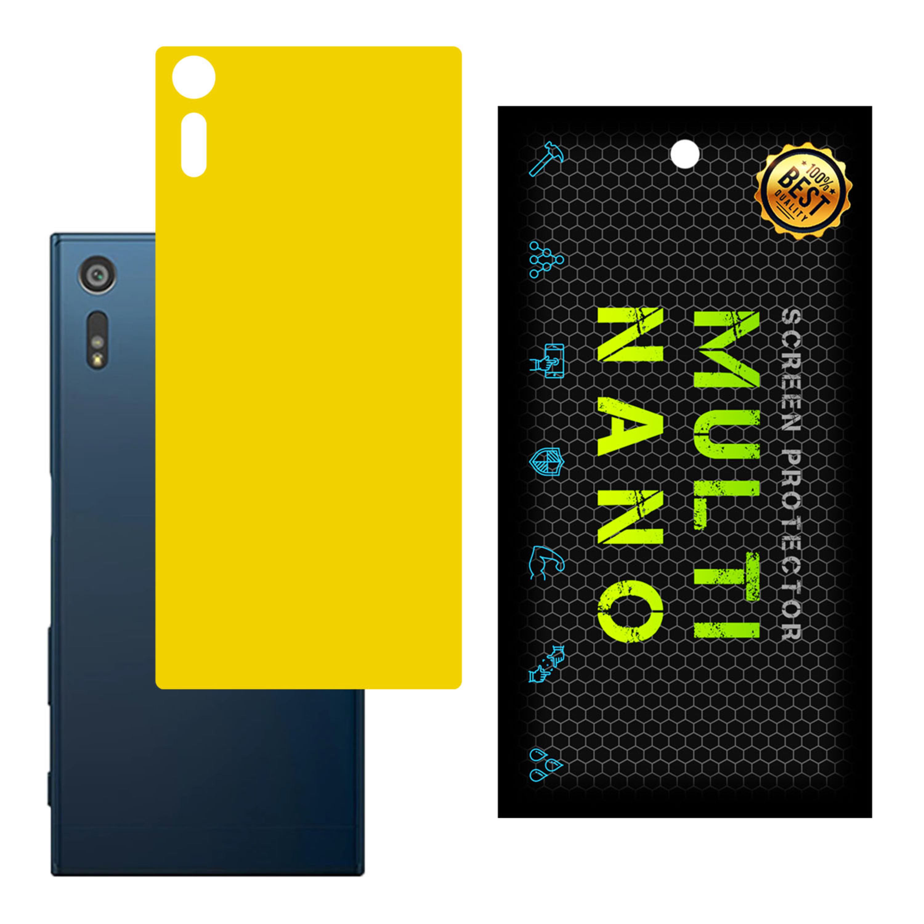 برچسب پوششی MultiNano مدل X-F1M-Yellow برای پشت موبایل سونیXZ