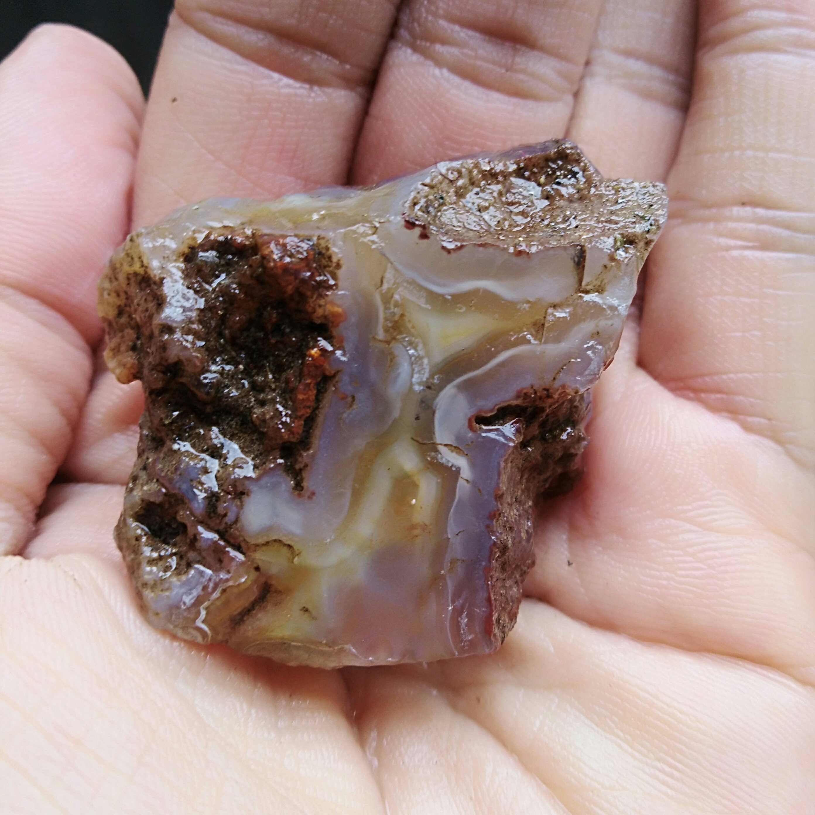 راف عقیق سلیمانی رنگی مصور بسیار زیبا کاملا طبیعی