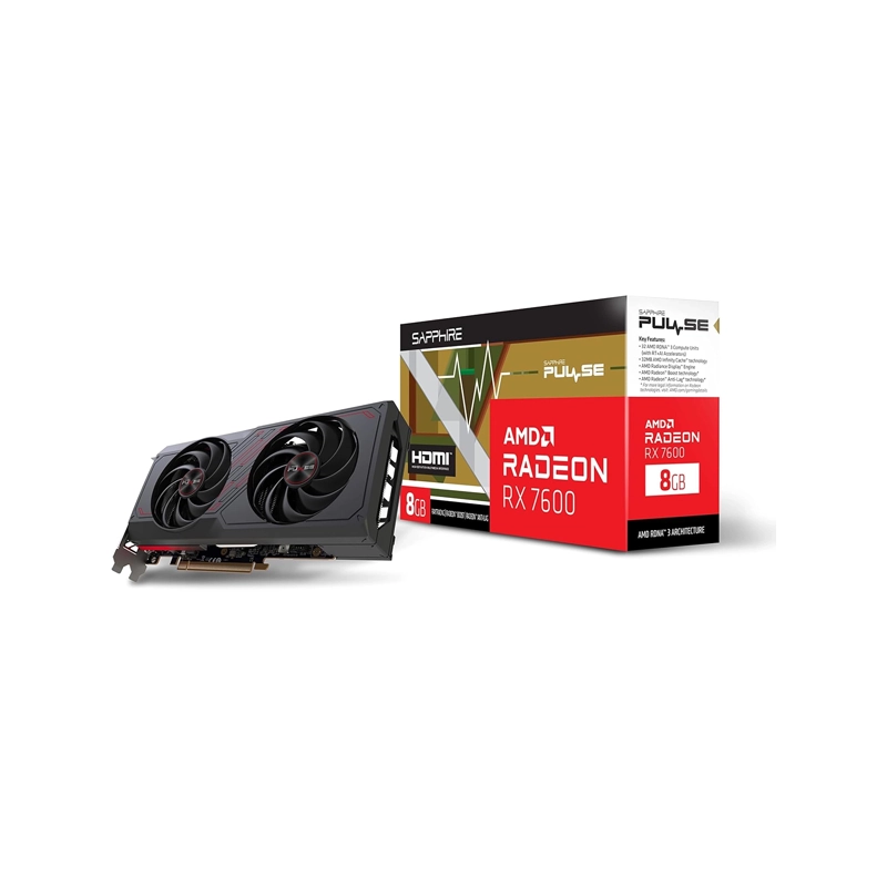 PULSE AMD Radeon RX7600 8GB | حرفه‌ای برای بازی و طراحی