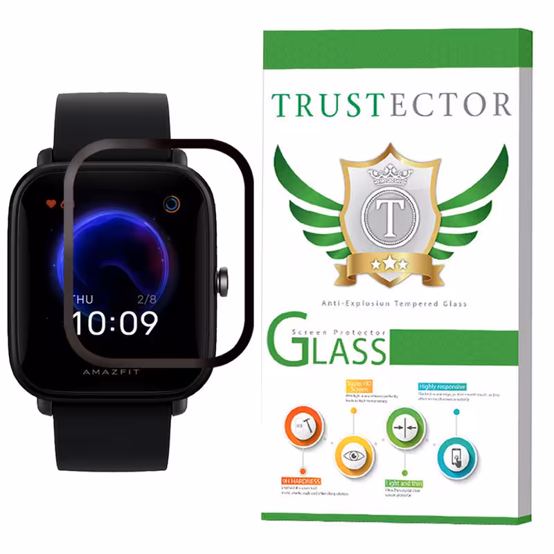 محافظ صفحه نمایش تراستکتور مدل PMTA-Glass مناسب برای ساعت هوشمند آمازفیت Bip U Pro | کالا برتری