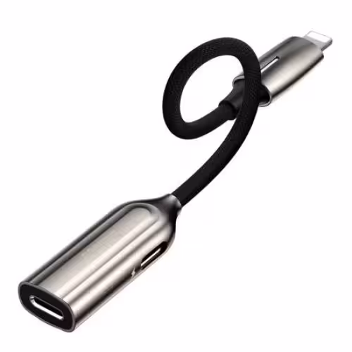 کابل تبدیل یک به دو لایتنینگ Baseus 2in1 iP Male to Dual iP Female Call55-0A با شدت جریان 2 آمپر