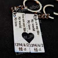 جا کلیدی استیل طرح مستطیل قلبی جاسوئیچی ست کادو 