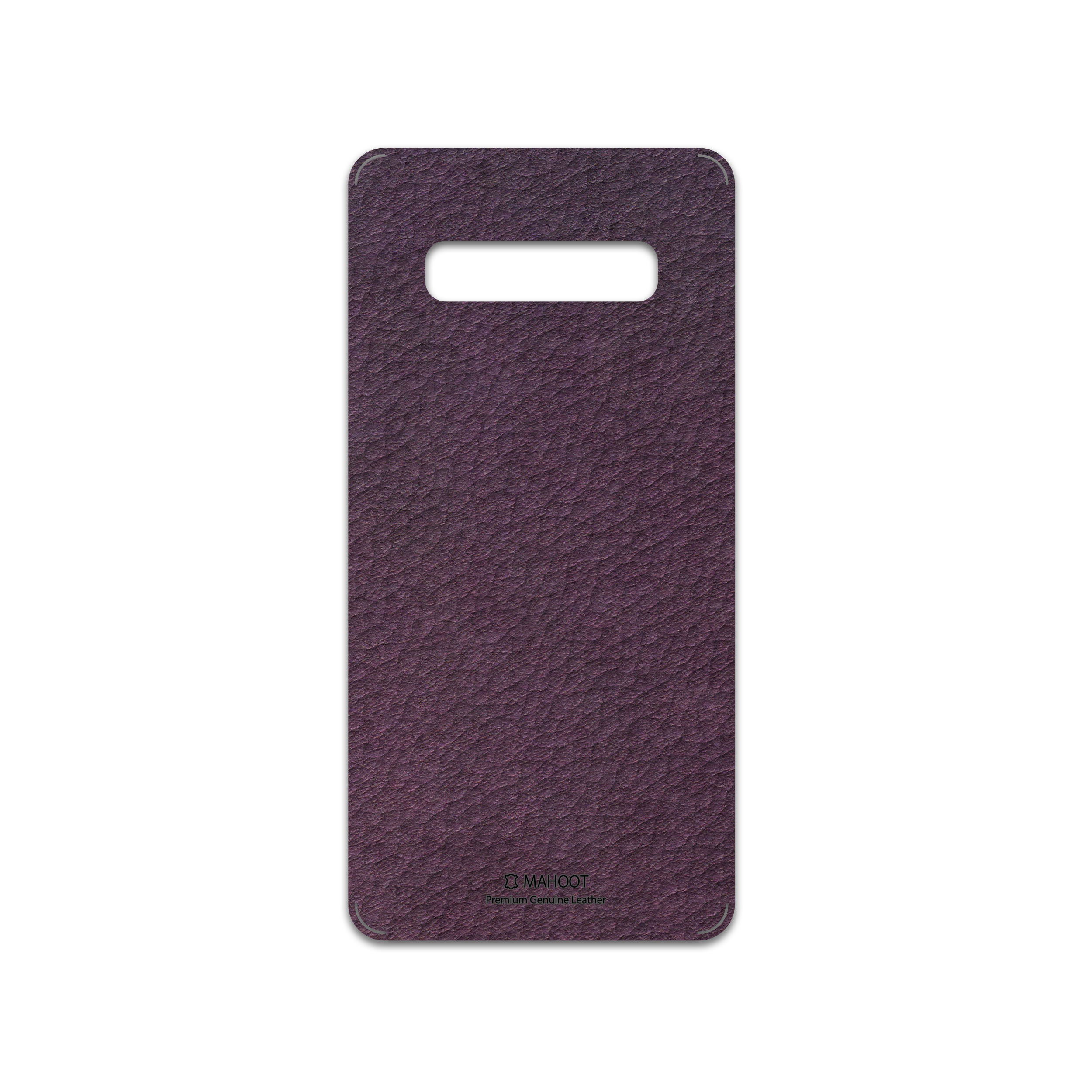 برچسب پوششی ماهوت مدل Purple-Leather مناسب برای گوشی موبایل سامسونگ Galaxy S10 Plus