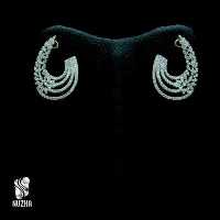 گوشواره جواهری نقره کدgn1021