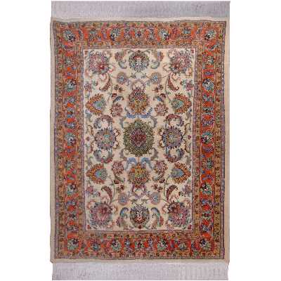 فرش دستبافت سه و نیم متری فرش هریس کد 101623