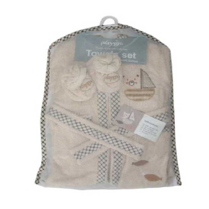 حوله لباسی پلی گرو طرح خرس و قایق 5 تکه Playgro