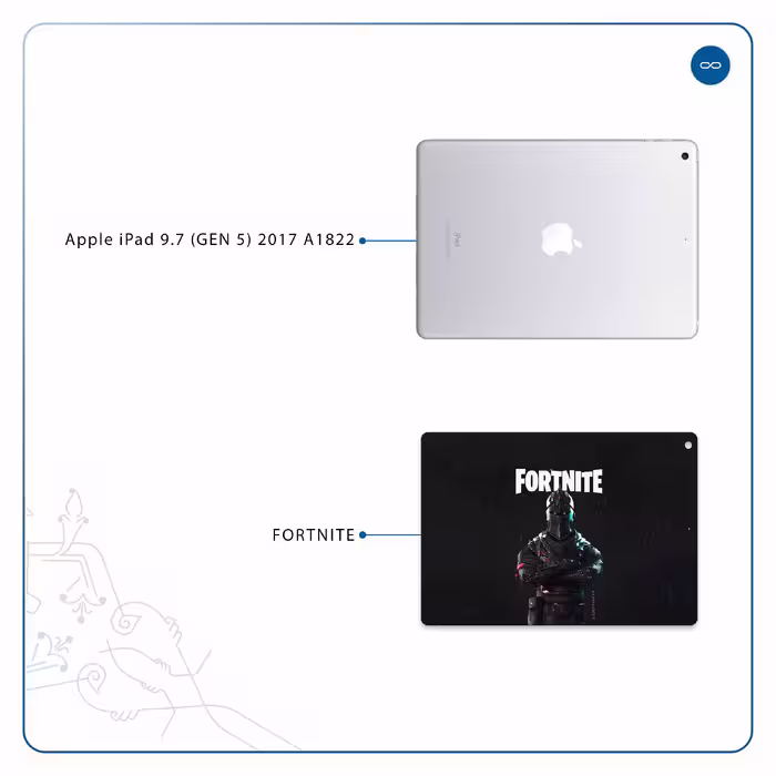 برچسب پوششی ماهوت مدل Fortnite-Game مناسب برای تبلت اپل iPad 9.7 (GEN 5) 2017 A1822