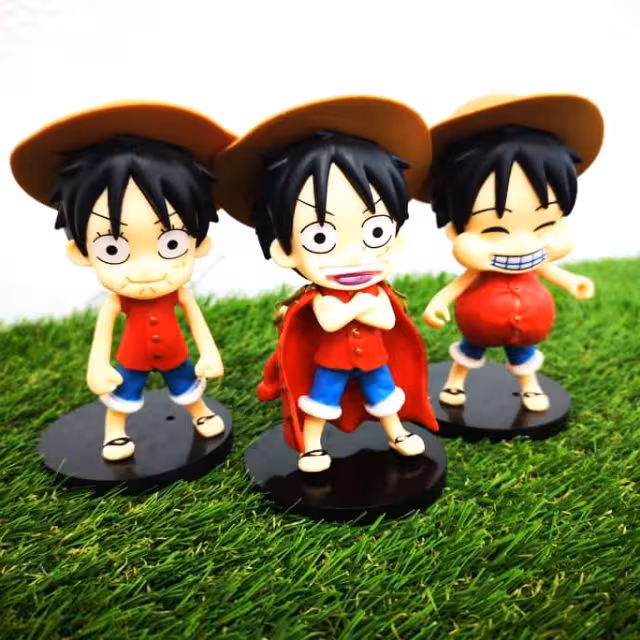 فیگور لوفی Luffy طرح وان پیس One Piece کد 2125 مجموعه 3 عددی شکمو