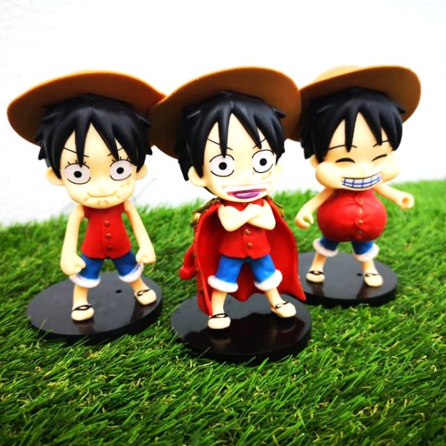 فیگور لوفی Luffy طرح وان پیس One Piece کد 2125 مجموعه 3 عددی شکمو