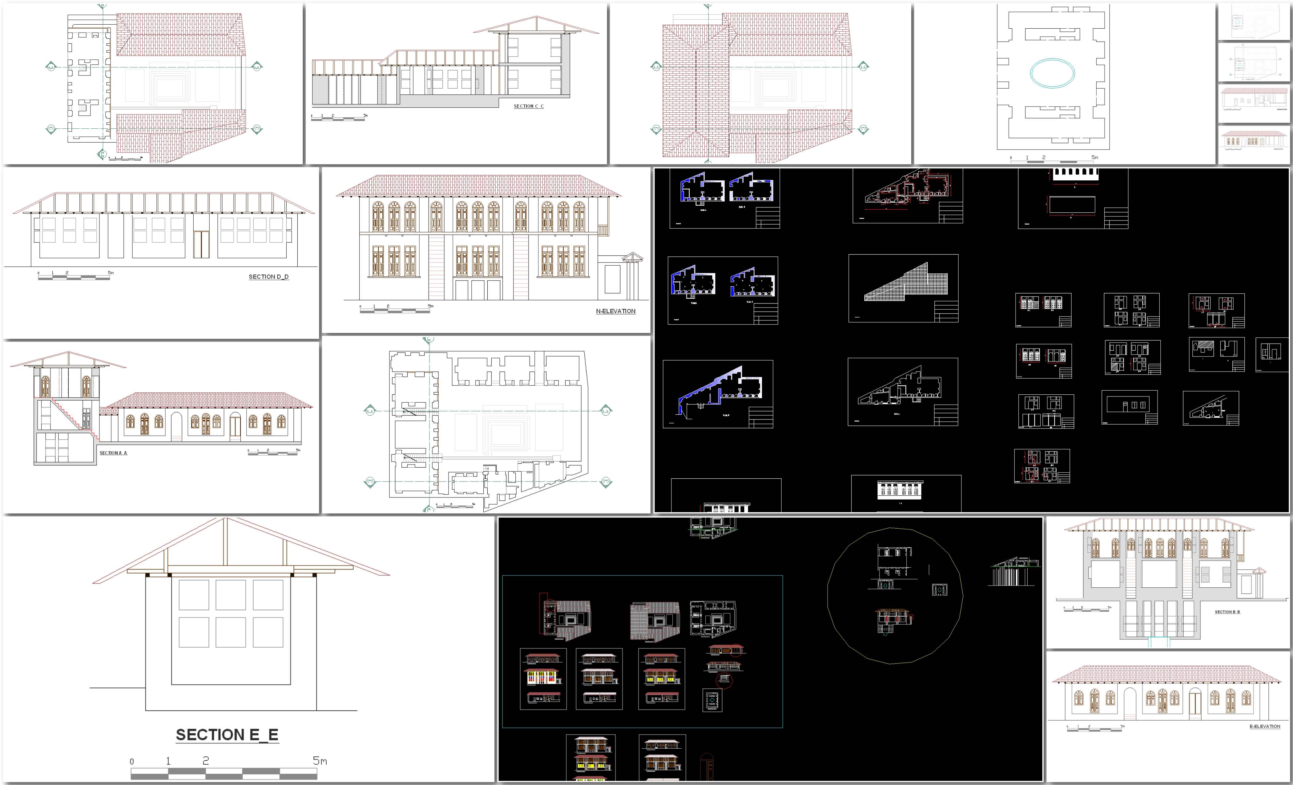 نقشه ها و پلان عمارت اميرلطيفي در گرگان