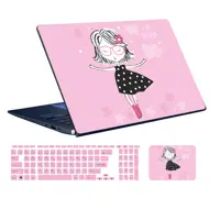استیکر لپ تاپ توییجین و موییجین طرح Girl کد 42 به همراه برچسب حروف فارسی کیبورد مناسب برای لپ تاپ 15.6 اینچ