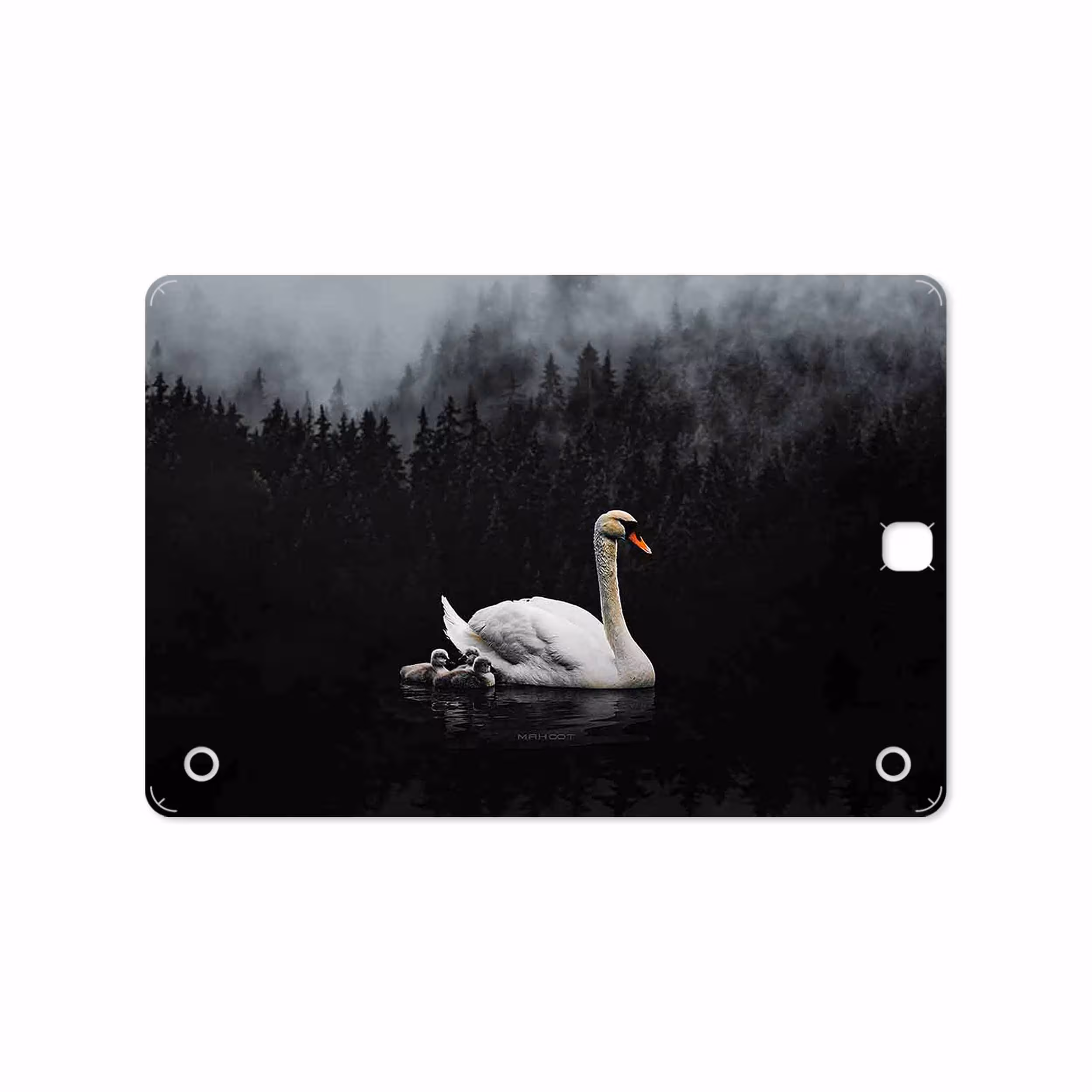 برچسب پوششی ماهوت مدل Swan Lake مناسب برای تبلت سامسونگ Galaxy Tab A 9.7 2015 T555