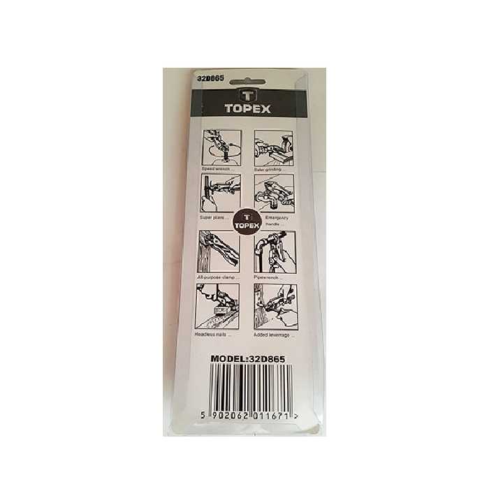 انبر قفلی تاپکس مدل DI-32D865 سایز 10 اینج