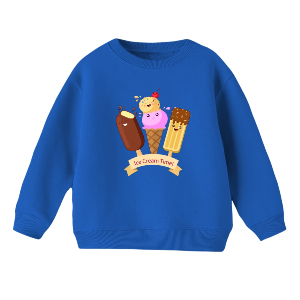 سویشرت بچگانه مدل بستنی تایم رنگ آبی