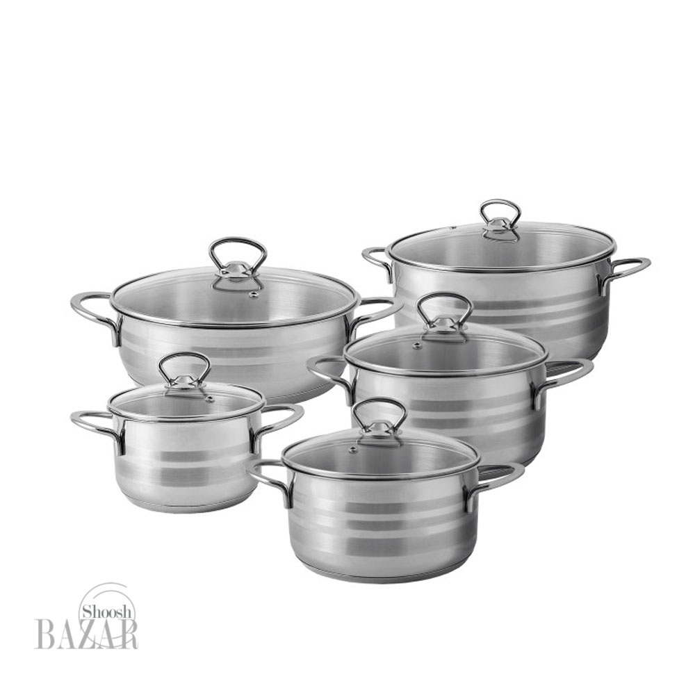 سرویس قابلمه استیل 10 پارچه ام جی اس مدل PSS1110