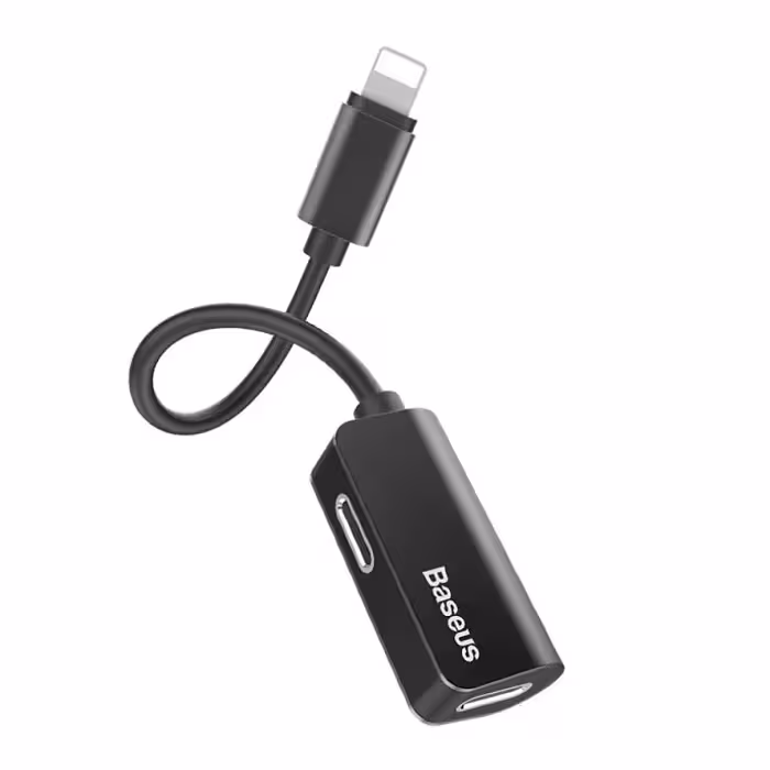 کابل تبدیل یک به دو لایتنینگ Baseus L37 iP Male to iP iP Female Adapter CALL37-01 توان 2 آمپر