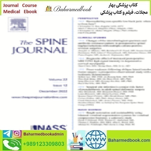 The Spine Journal Volume 22 Issue 1 to 12 2022 TRUE PD