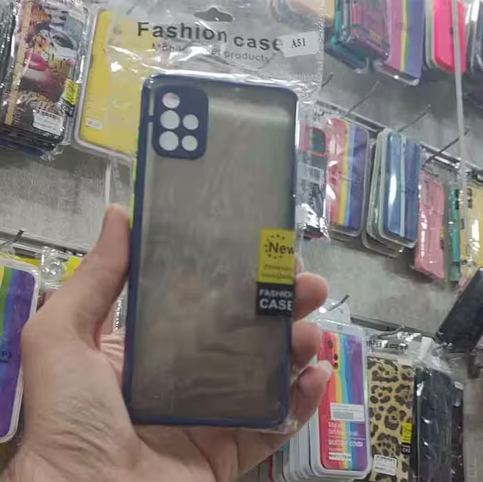 گارد PC مات محافظ لنز دار Samsung A51 رنگ سرمه ای