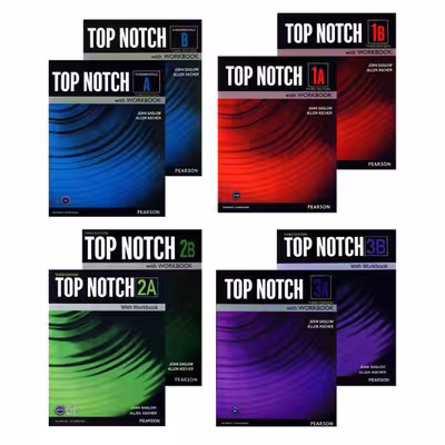 کتاب Top Notch اثر Joan Saslow and Allen Ascher انتشارات هدف نوین 8 جلدی