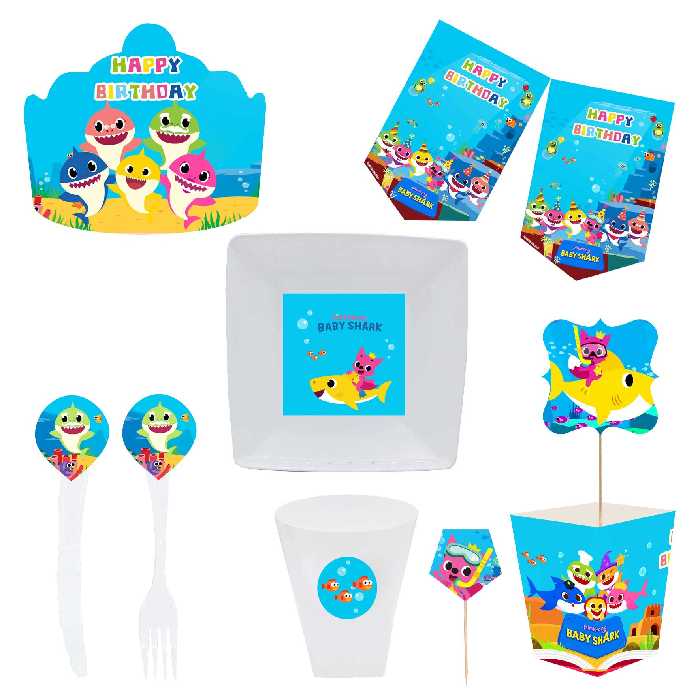  مجموعه 72 عددی تم تولد طرح بیبی شارک