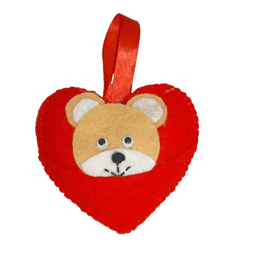 آویز تزیینی طرح خرس مدل قلب کد 205