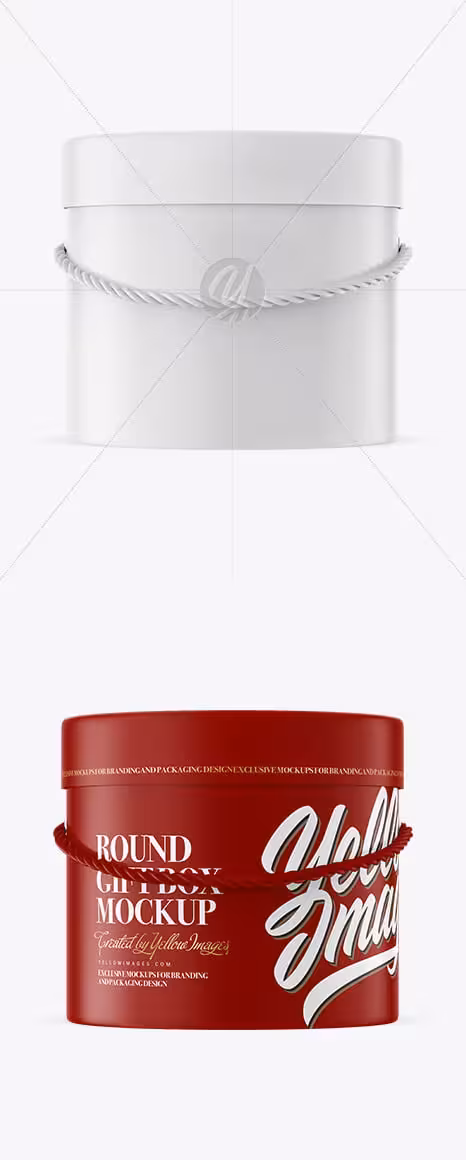 دانلود Round Box Mockup – موکاپ جعبه گرد