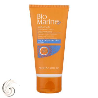 کرم ضد آفتاب بیرنگ بایومارین SPF50 مدل AQUA SUN، مناسب پوستهای خشک، حجم 50 میلیلیتر