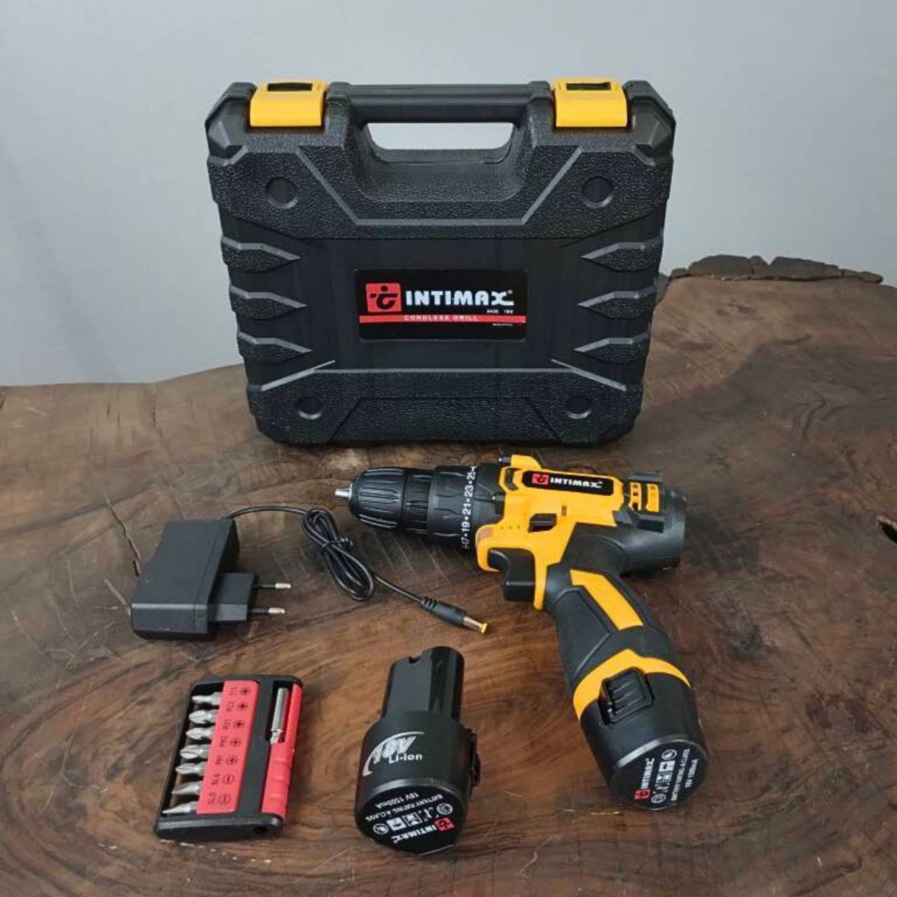 دریل شارژی 18 ولت با لوازم اینتیمکس INTIMAX