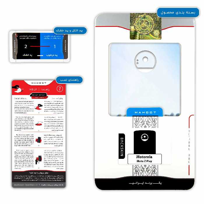 برچسب پوششی ماهوت مدل Penguin مناسب برای گوشی موبایل موتورولا Moto Z Play