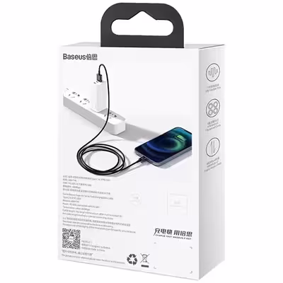 کابل تبدیل USB به لایتنینگ باسئوس مدل CALYS-A09 طول 1 متر