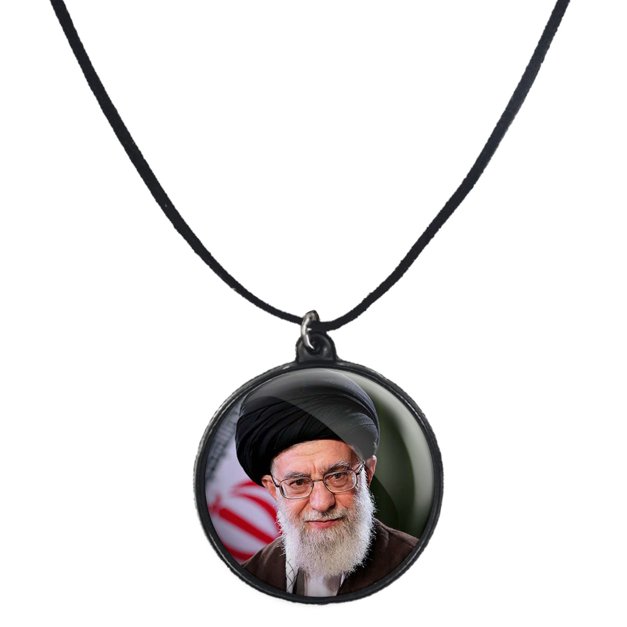 گردنبند پرمانه طرح آیت الله خامنه ای کد pmb.11731مدل دو طرفه