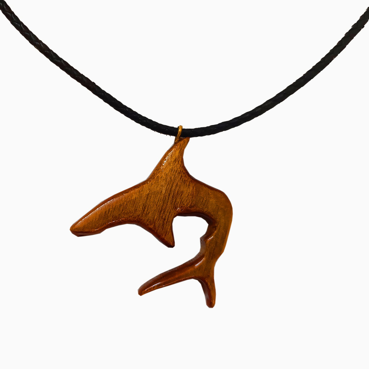 گردنبند مدل چوبی طرح کوسه کد 01