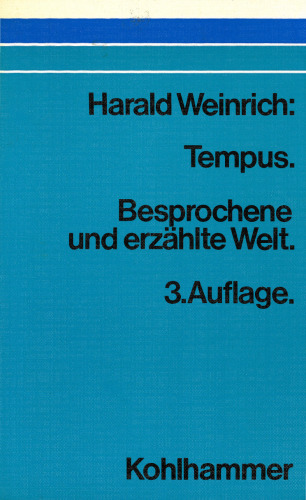 خرید و دانلود نسخه کامل کتاب Tempus. Besprochene und erzählte Welt