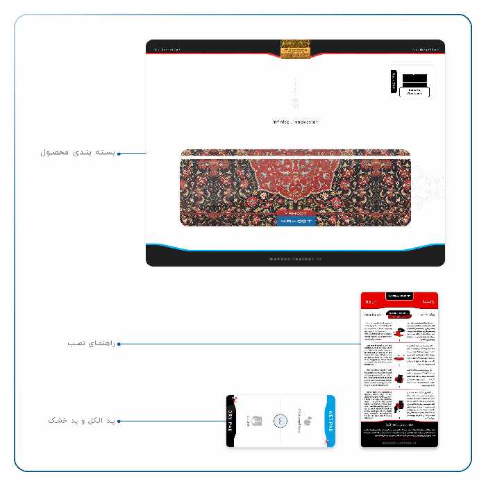 برچسب پوششی ماهوت مدل Iran-Carpet6 مناسب برای تبلت لنوو Miix 510 2016