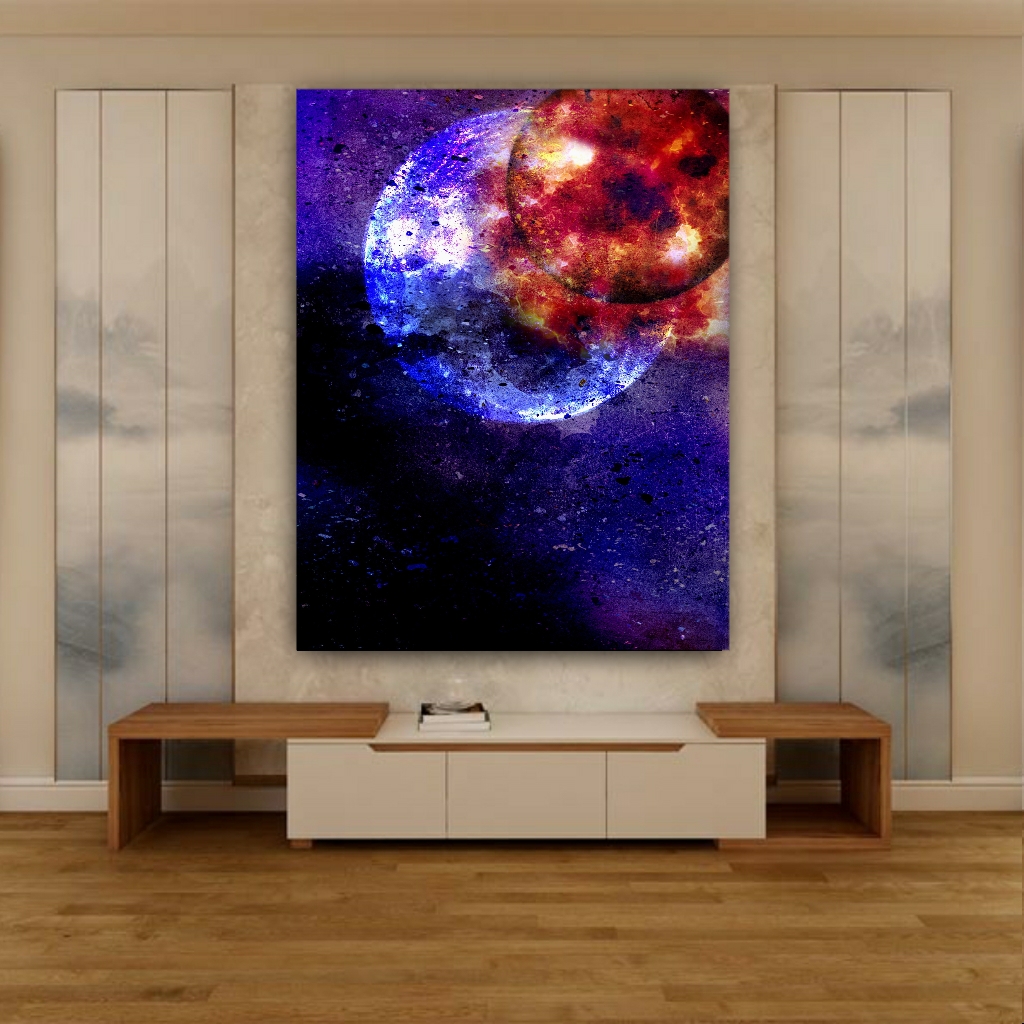 تابلو بوم طرح سیاره و کهکشان مدل SDB315