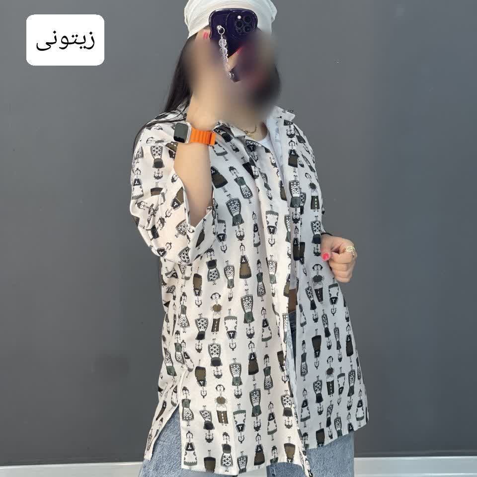 ارسال رایگان مانتو تونیک دخترانه و زنانه طرح دختر جنس لنین با کیفیت لینن فری سایز تا 48