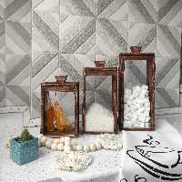 ست بانکه چوبی پاسماوری  سایز 29و24و19 رنگ قهوه ای تیره