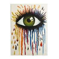 تابلو نقاشی رنگ روغن مدل چشم کد 742