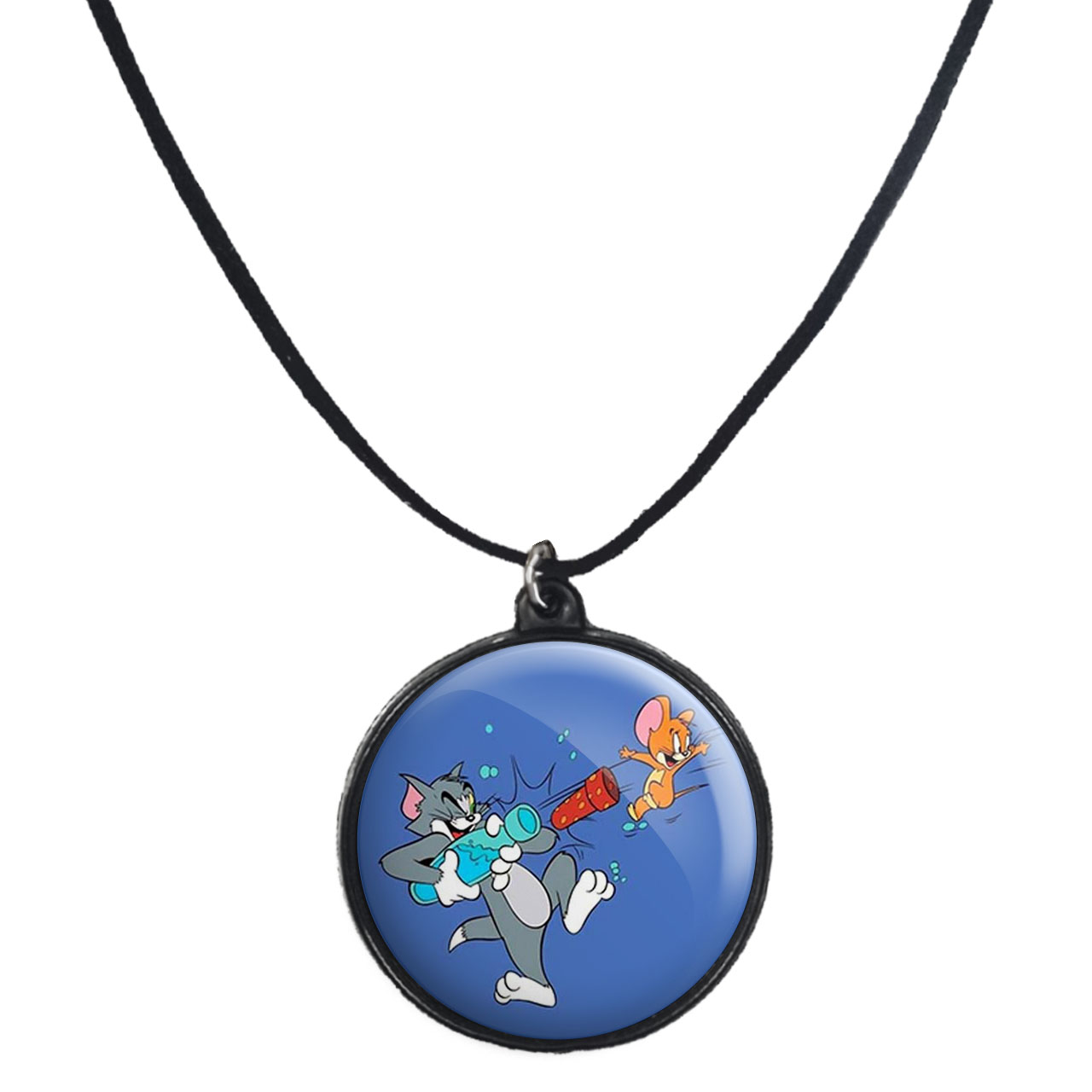 گردنبند پرمانه طرح تام و جری کد pmb.10844 مدل دو طرفه