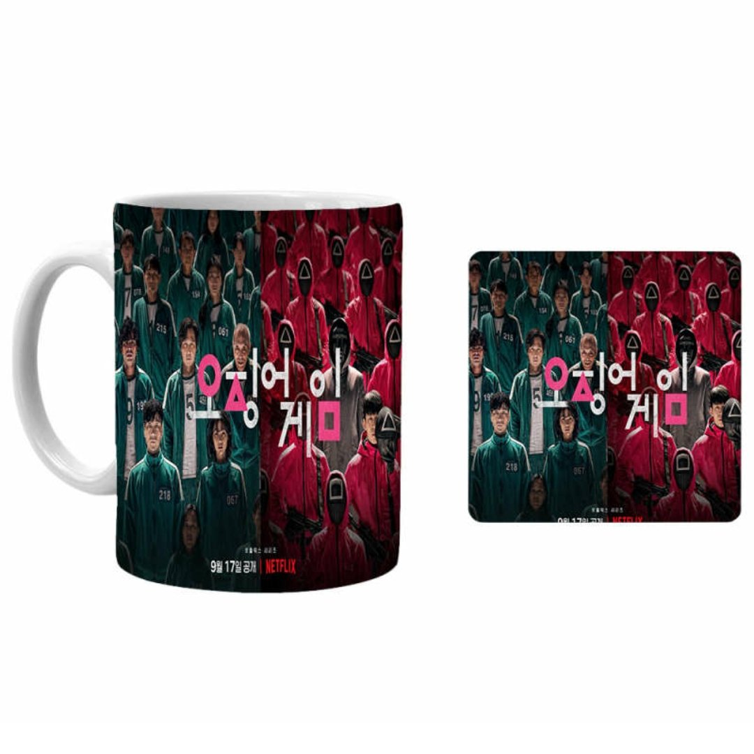 ماگ طرح بازی مر‌کب همراه با زیرلیوانی کد355