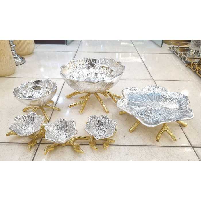 ست پذیرایی 4تیکه  لوتوس الومینیومی سایزبزرگ