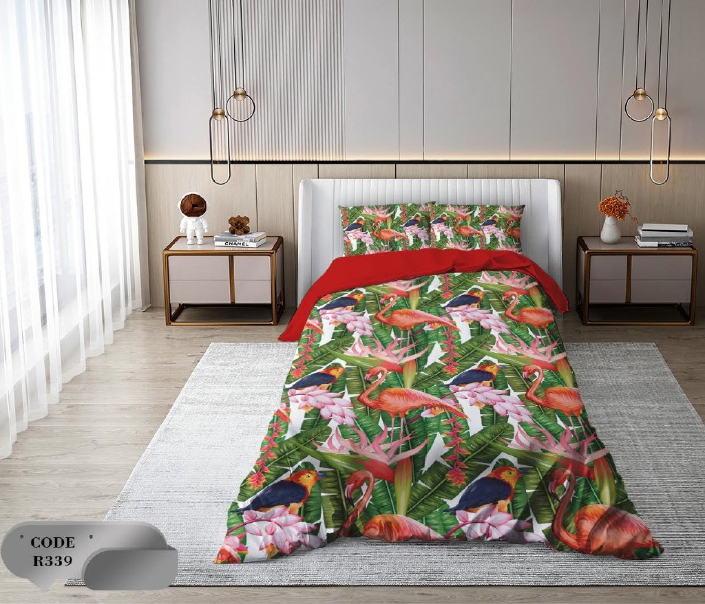 سرویس روتختی 2 نفره 6 تکه ابعاد 2.25 ×2.35 کشدار ضد حساسیت و عرق کد R339 | ست خواب و ست روتختی
