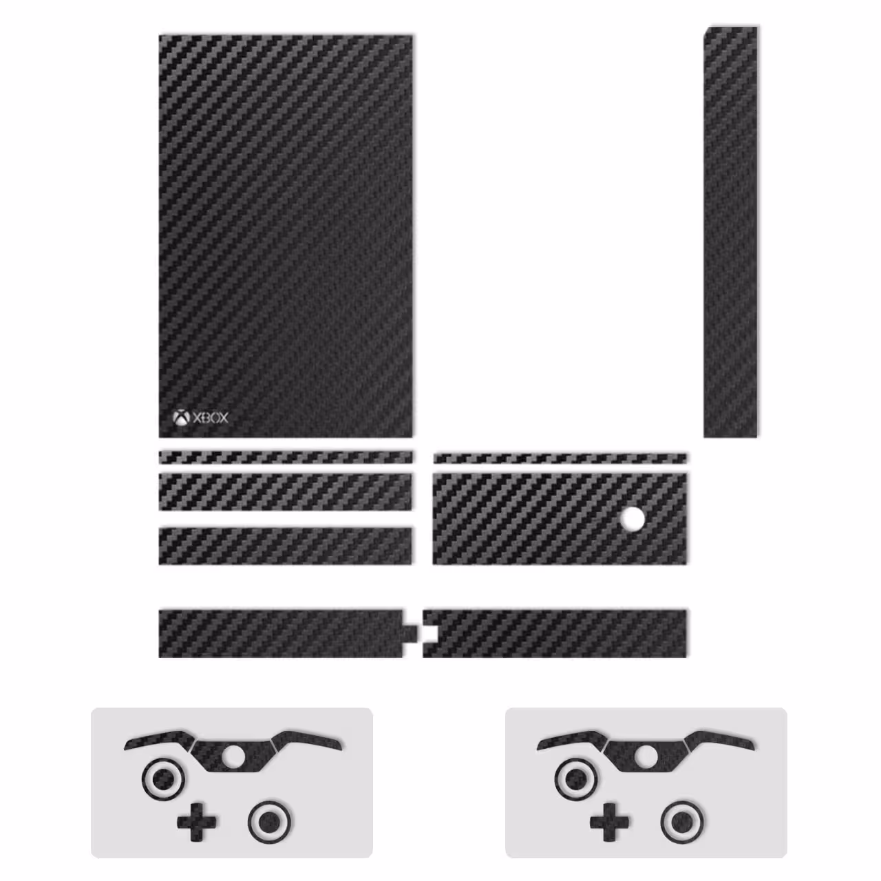 برچسب ماهوت مدلBlack Carbon-fiber Texture مناسب برای کنسول بازی Xbox One