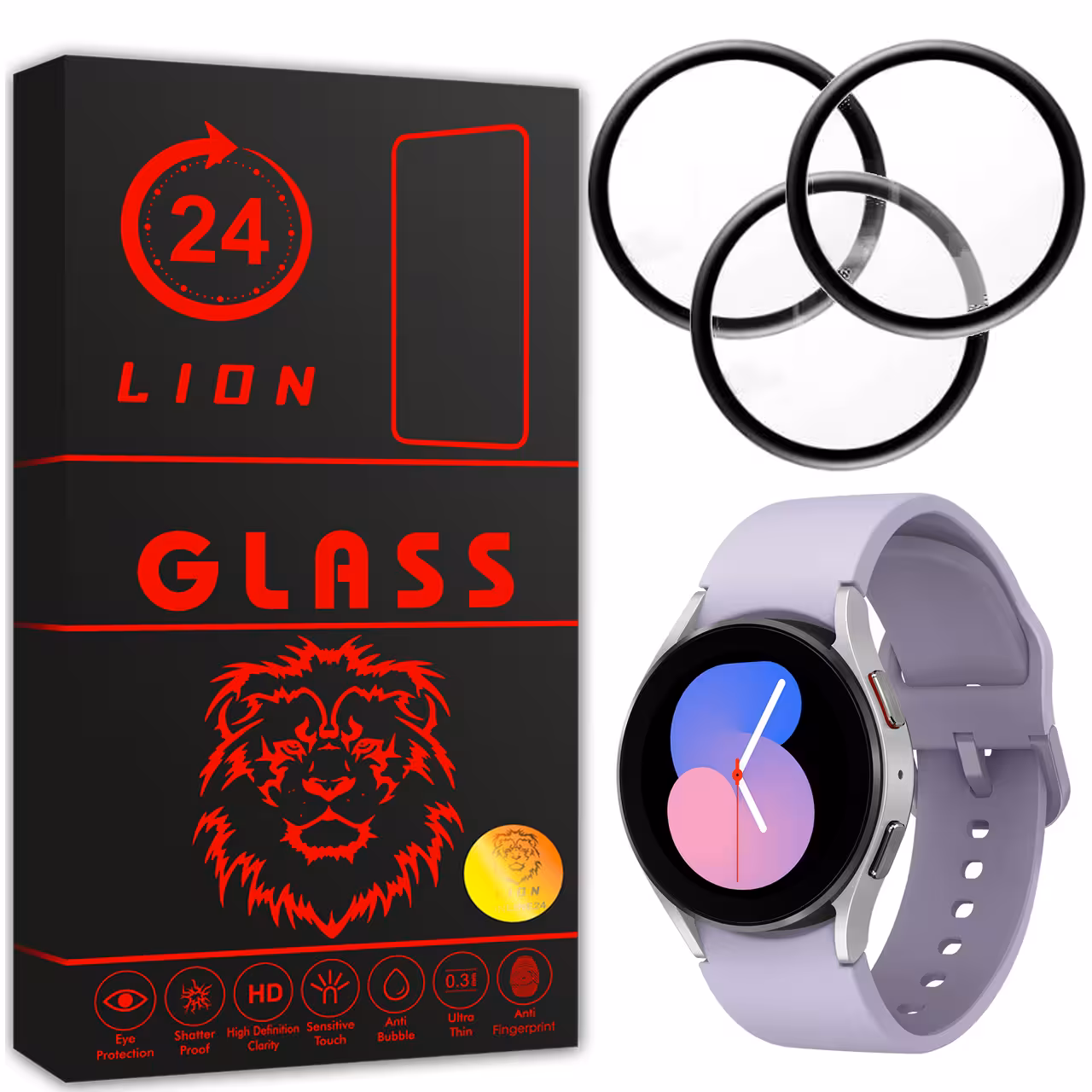 محافظ صفحه نمایش لاین مدل RT007 مناسب برای ساعت هوشمند سامسونگ Galaxy Watch 5 40mm بسته سه عددی