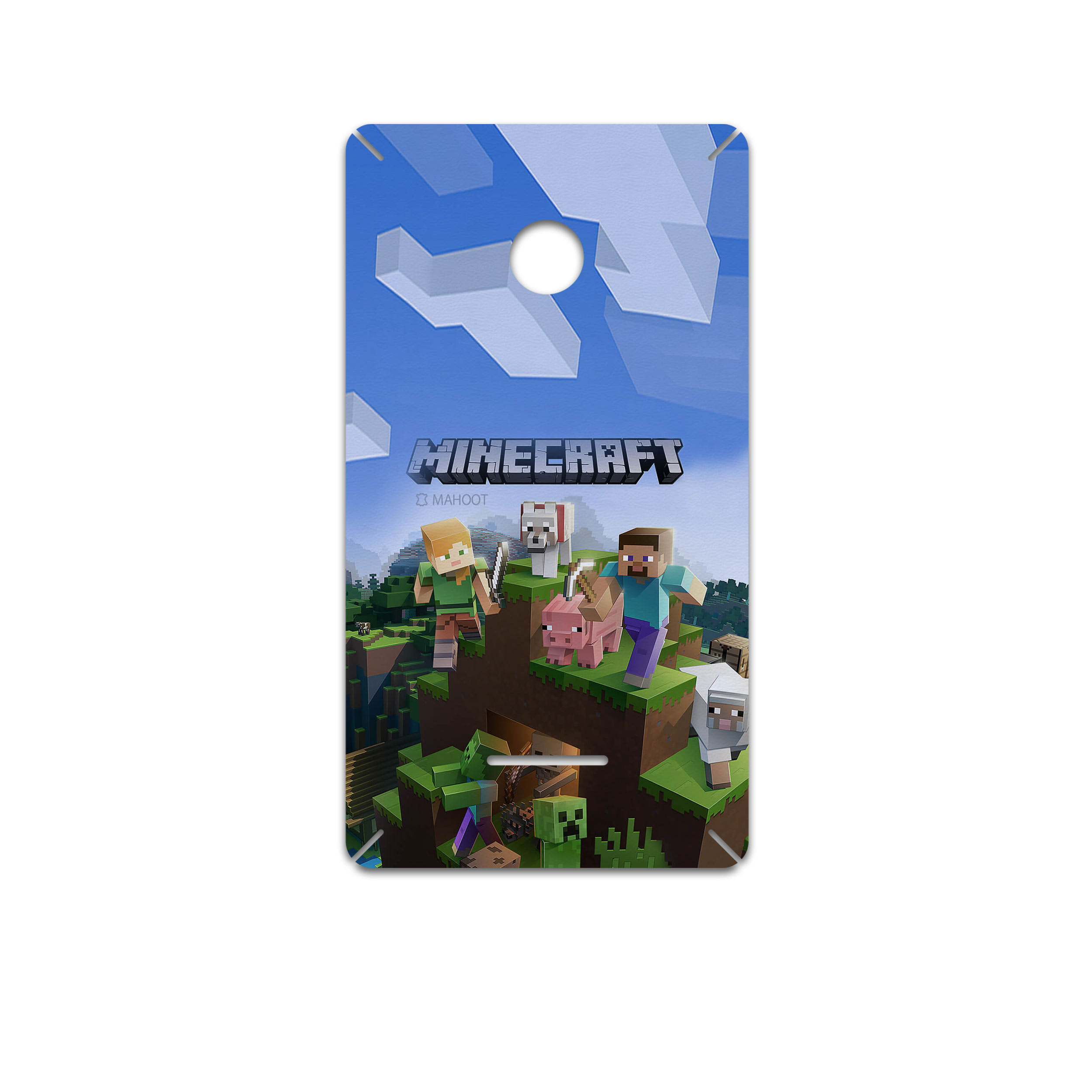 برچسب پوششی ماهوت مدل Minecraft-Game مناسب برای گوشی موبایل مایکروسافت Lumia 532