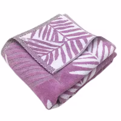 حوله حمام طرح برگ سایز 170×100 سانتی متر