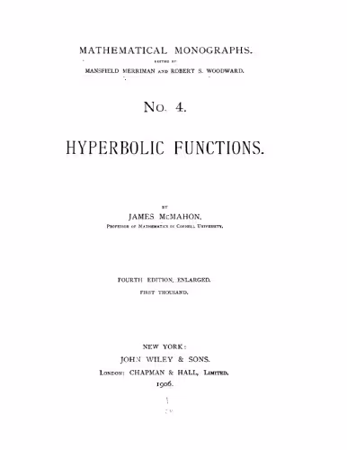 خرید و دانلود نسخه کامل کتاب Hyperbolic Functions, Fourth Edition