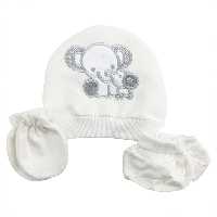 ست کلاه، دستکش و پاپوش نوزادی فیل Mothercare